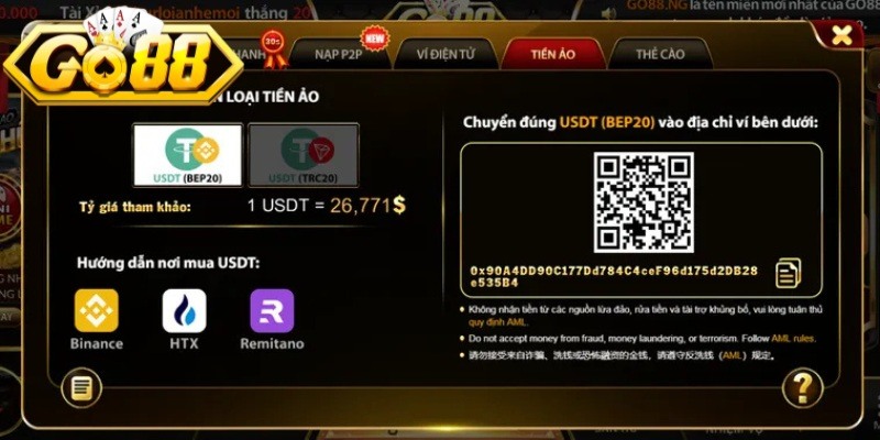 Nạp Tiền Go88 - Quy Trình Cấp Vốn Tham Gia Cá Cược 2 Nạp tiền Go88 cung cấp vốn đơn giản